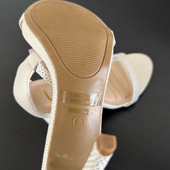 Lulu's | Loveliness White Lizard Strap Heels - Picture 8 of 8